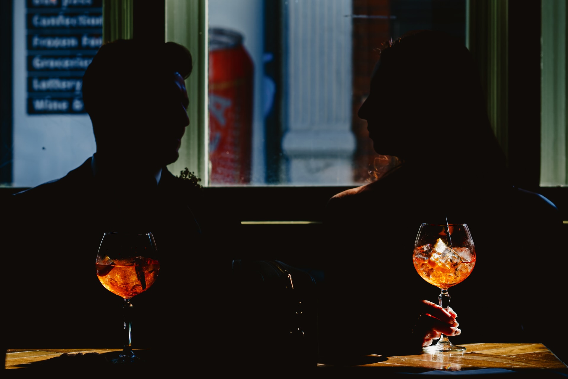 two aperol spritz drinks in the perfect light
